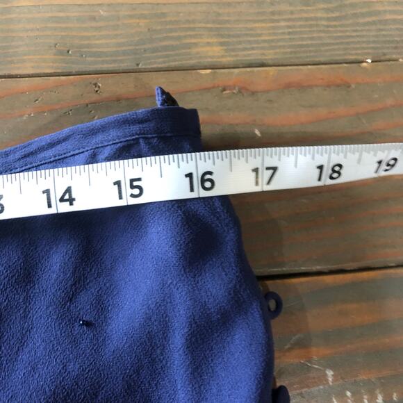 Casual Corner royal blue flared lined sheer skirt women's size 14 NEW - Picture 7 of 8